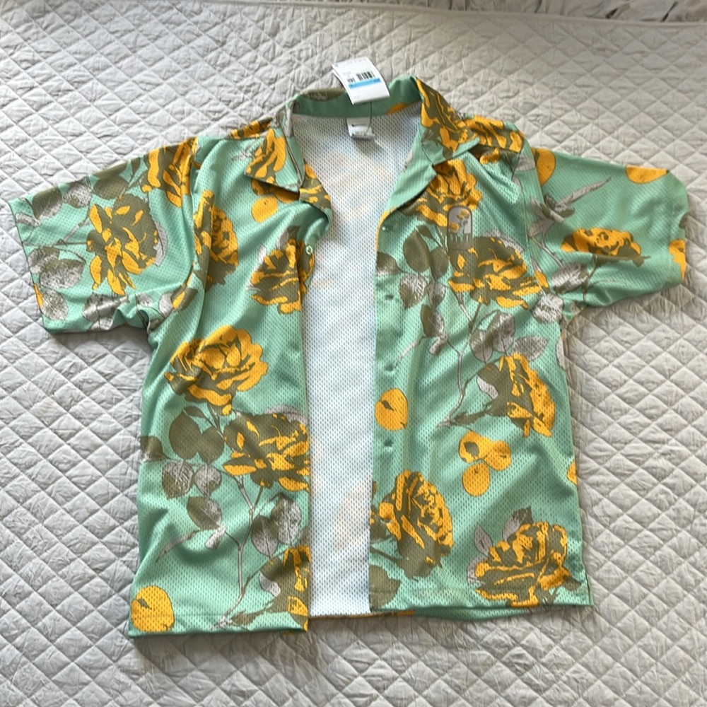 || Nike || Dri-Fit • Rose City • Mesh Button Up • Size Medium